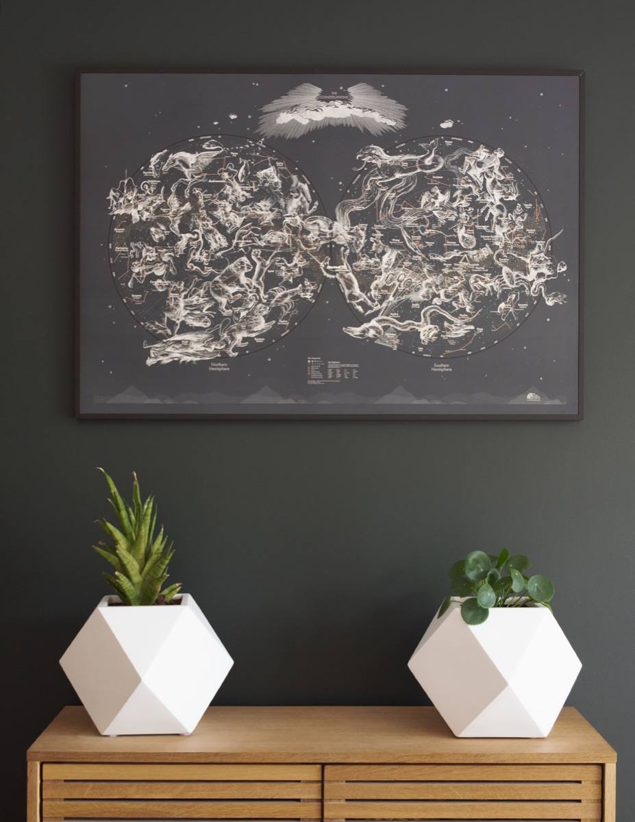 Ceramic pots on a sideboard