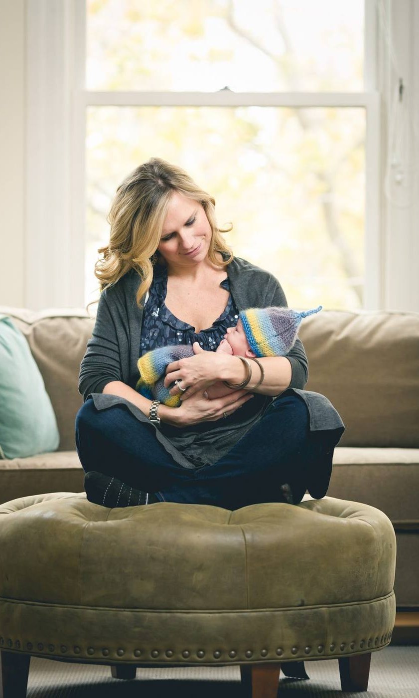 Mother holding her newborn baby